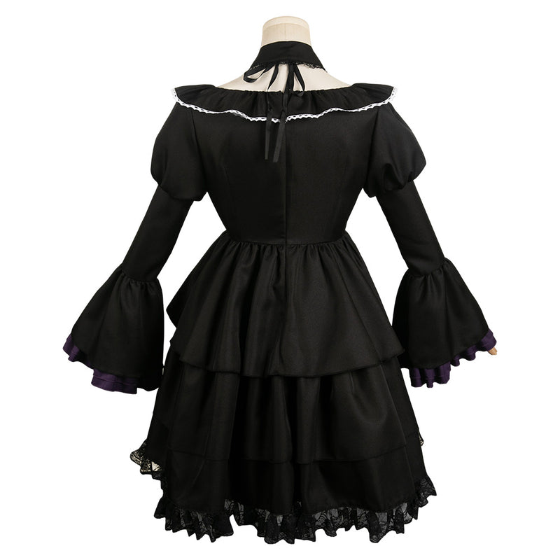 Puella Magi Madoka Magica Anime Homura Akemi Women Black Gothic Dress Cosplay Costume