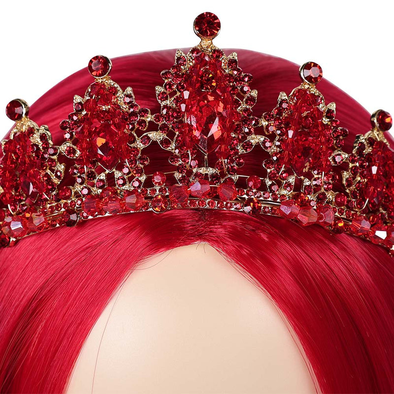 Queen of Hearts Cosplay Wig Heat Resistant Synthetic Hair Carnival Halloween Party Props