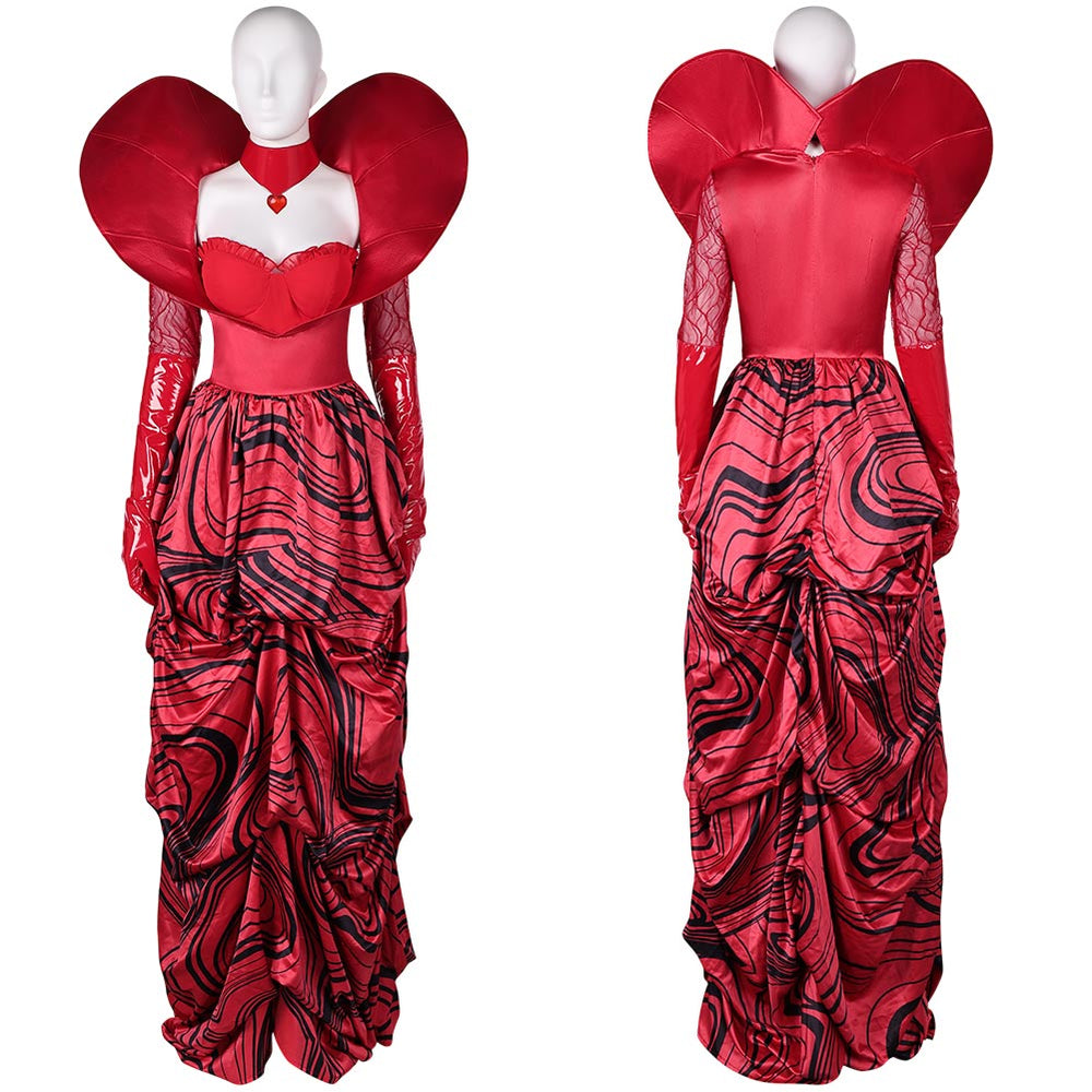 queen of hearts dress Queen Of Hearts Women Red Dress Carnival Halloween Cosplay Costume