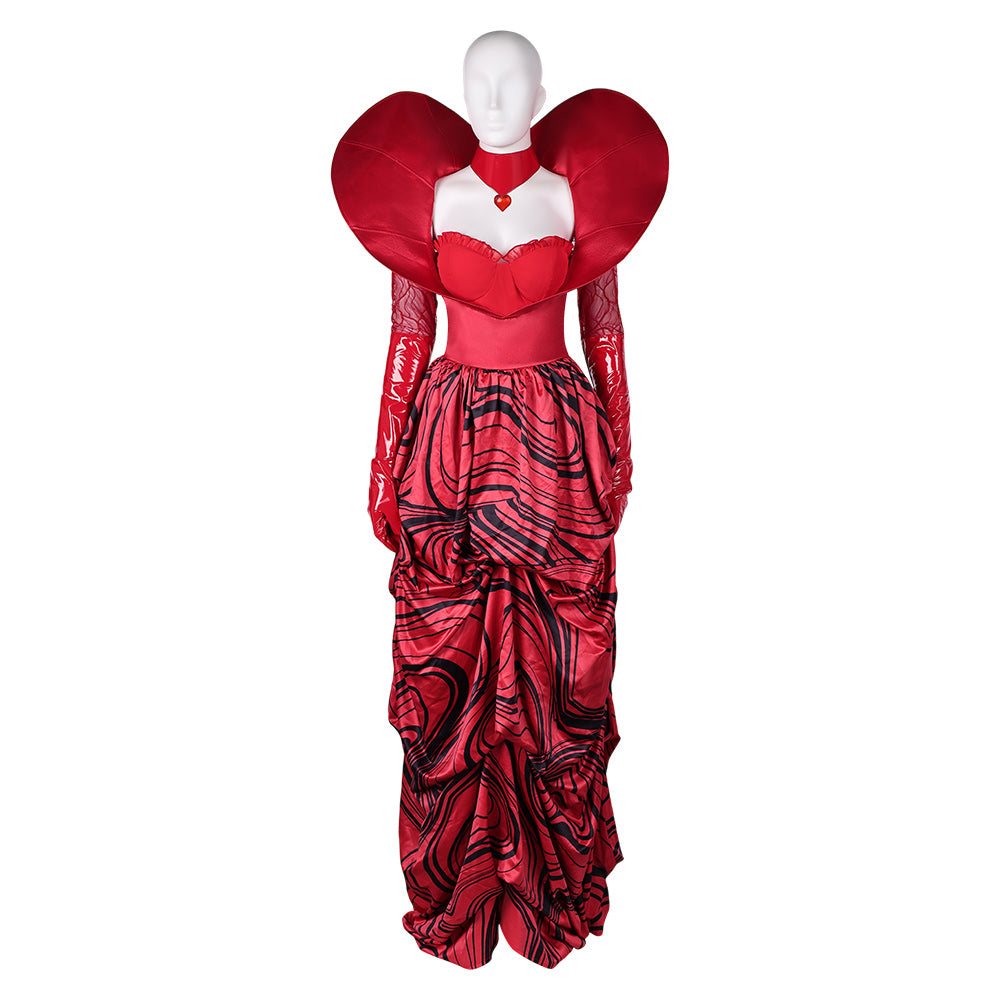 The Substance 2024 Elizabeth Women Red Dress Carnival Halloween Cosplay Costume