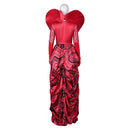 Queen Of Hearts Women Red Dress Carnival Halloween Cosplay Costume