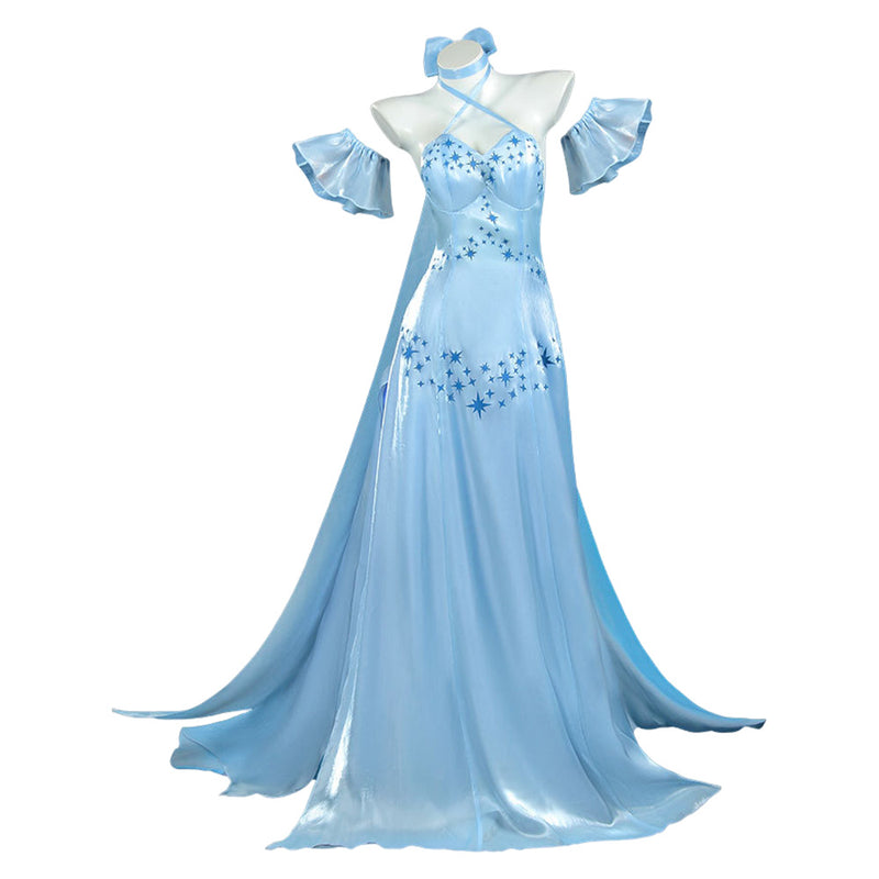 Re: Zero Emilia Crystal Dress Outfit Women Halloween Carnival Party Cosplay Costume