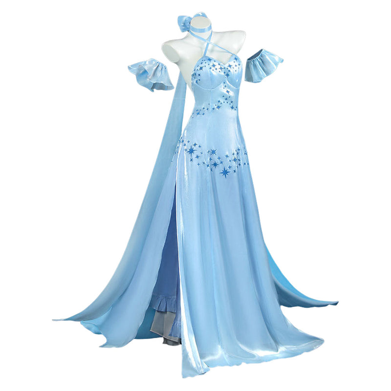 Re: Zero Emilia Crystal Dress Outfit Women Halloween Carnival Party Cosplay Costume