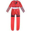 Red Kids Children Red Jumpsuit Outfit Party Carnival Halloween Cosplay Costume