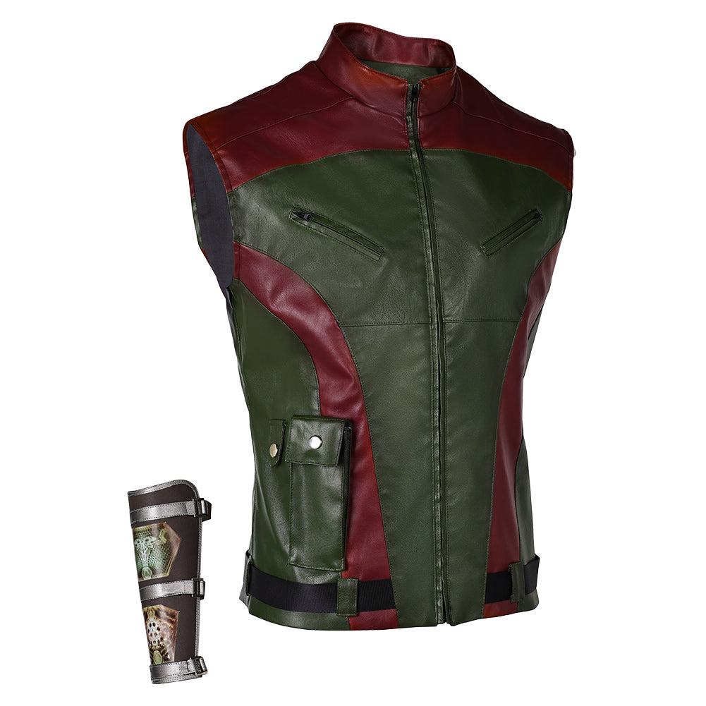 Red One (2024) Callum Drift Red and Green Vest Carnival Halloween Cosp