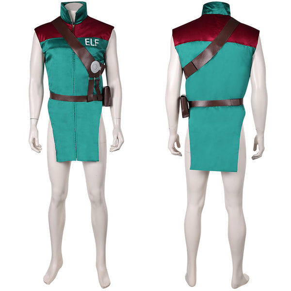 Red One (2024) Garcia Green Red Vest Set Carnival Halloween Cosplay Costume