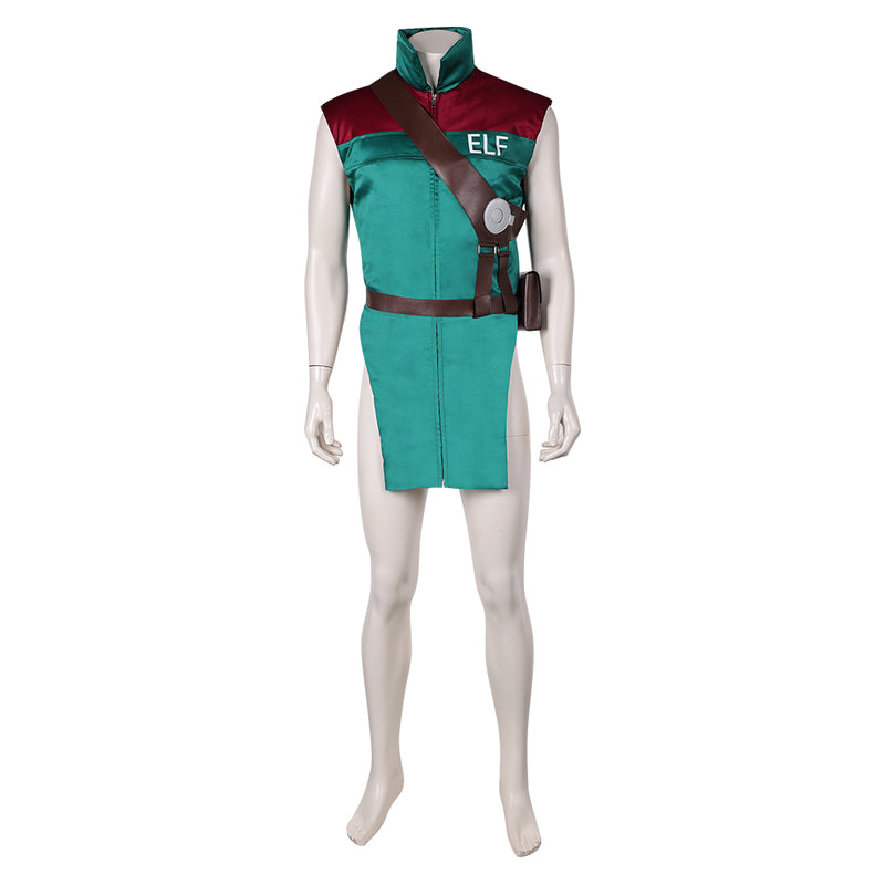 Red One (2024) Garcia Green Red Vest Set Carnival Halloween Cosplay Costume