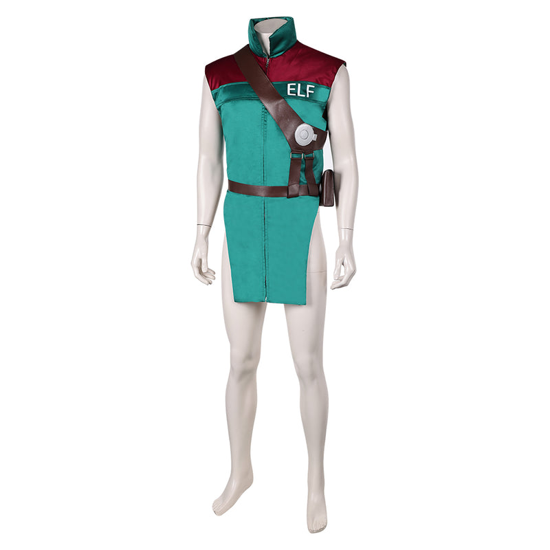 Red One (2024) Garcia Green Red Vest Set Carnival Halloween Cosplay Costume