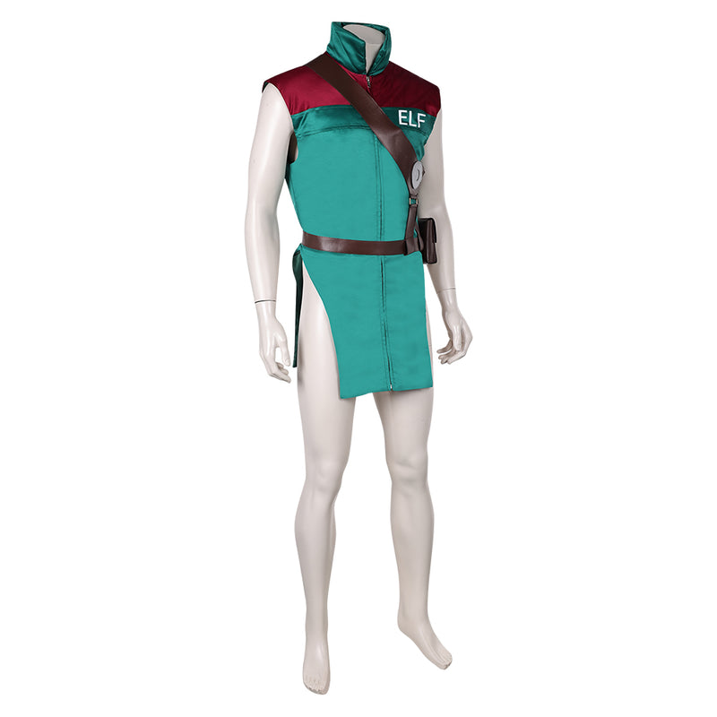 Red One (2024) Garcia Green Red Vest Set Carnival Halloween Cosplay Costume