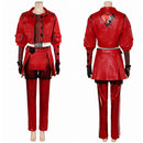Red Women Red Top Pants Full Set Outfit Party Carnival Halloween Cosplay Costume