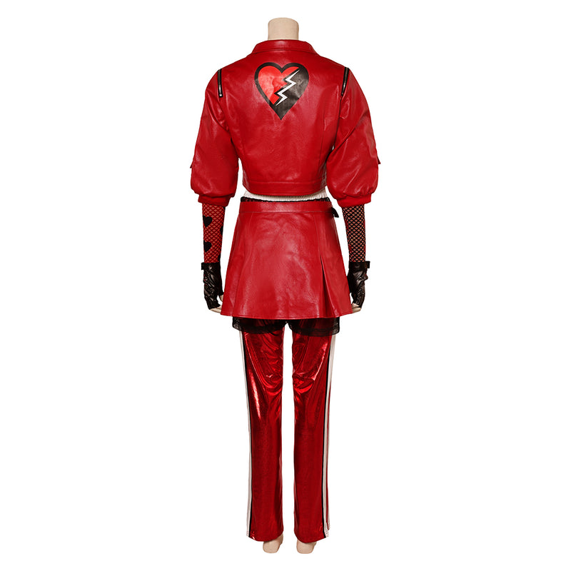 Red Women Red Top Pants Full Set Outfit Party Carnival Halloween Cosplay Costume