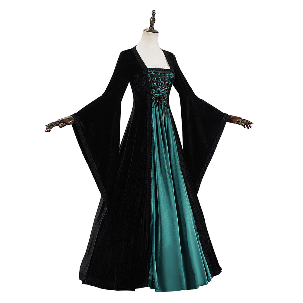 women's renaissance dress Cosplay Costume Maid Gown Dress Medieval Renaissance Green Women Halloween Carnival Party Outfits