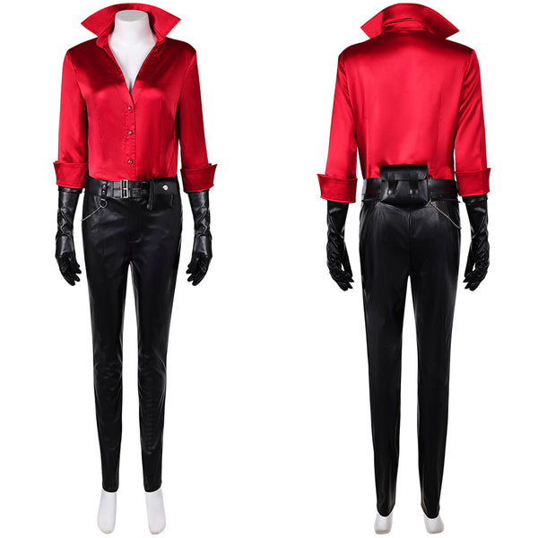 Resident Evil Ada Wong Women Red Outfit Carnival Halloween Cosplay Costume