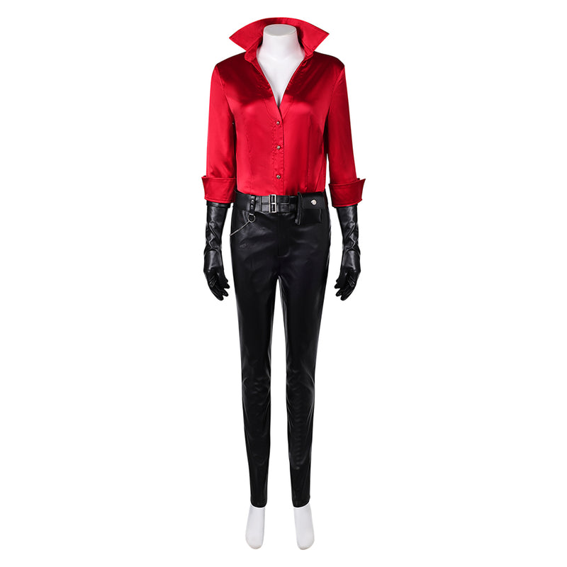 Resident Evil Ada Wong Women Red Outfit Carnival Halloween Cosplay Costume