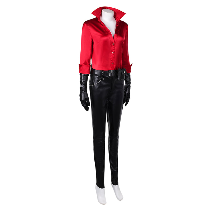 Resident Evil Ada Wong Women Red Outfit Carnival Halloween Cosplay Costume