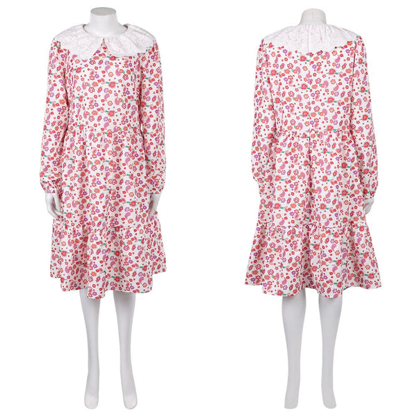 Cosplay Costume Laura Return to Silent Hill (2026) Printed Dress Pink Women Halloween Carnival Party Outfit