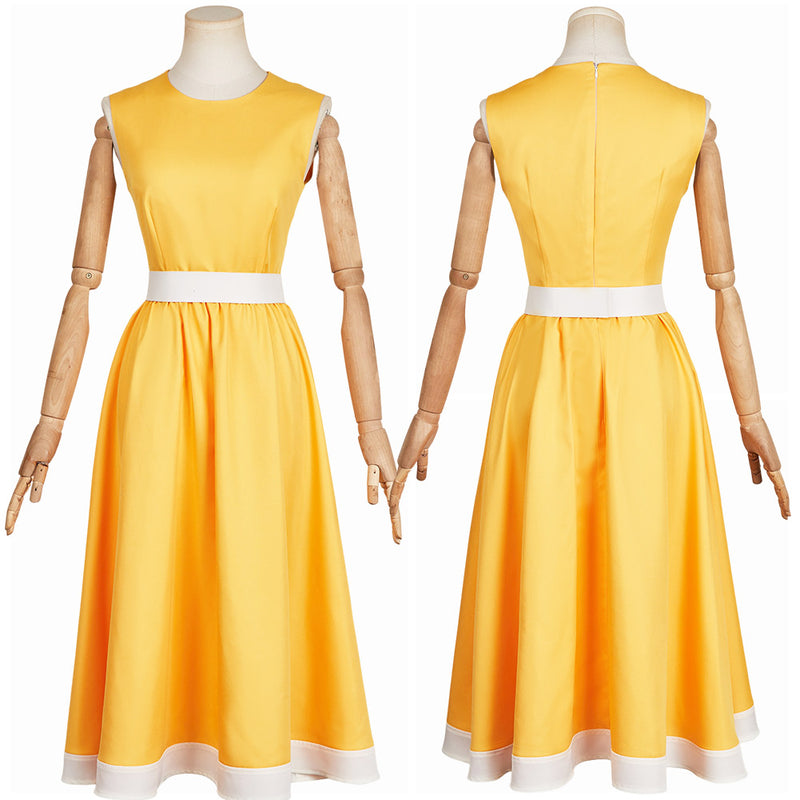 Riley Andersen Women Yellow Dress Carnival Halloween Cosplay Costume