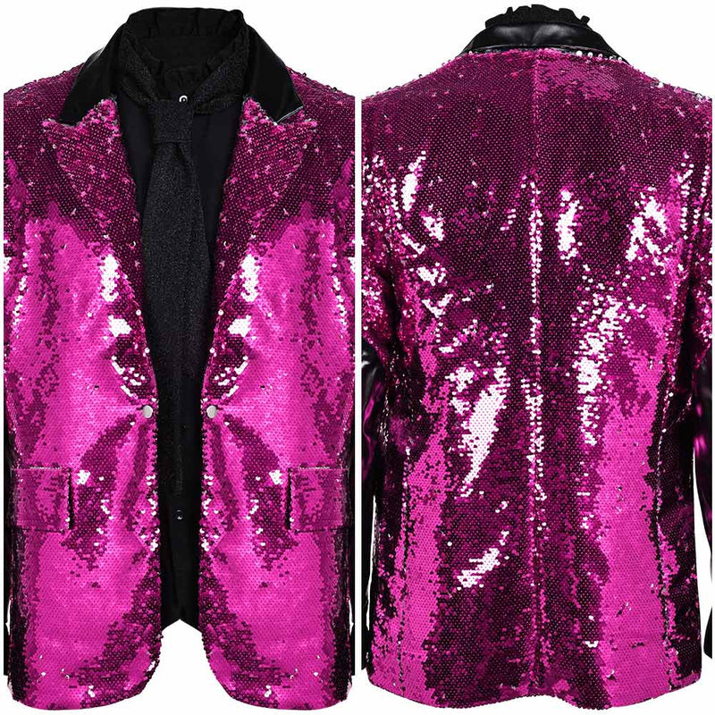 Rite Here Rite Now Ghost Purple Suit Carnival Halloween Cosplay Costume