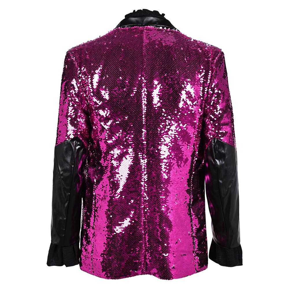 Rite Here Rite Now Ghost Purple Suit Carnival Halloween Cosplay Costume