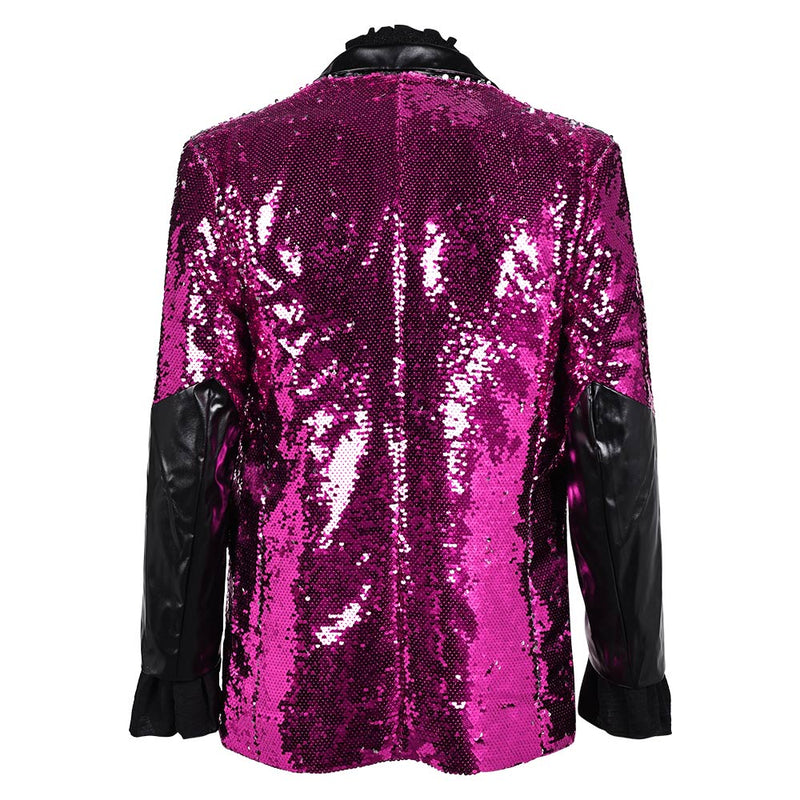 Rite Here Rite Now Ghost Purple Suit Carnival Halloween Cosplay Costume