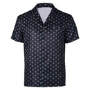 Road House 2024 Movie John Dalton Black Printed Shirt Party Carnival Halloween Cosplay Costume