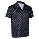 Road House 2024 Movie John Dalton Black Printed Shirt Party Carnival Halloween Cosplay Costume