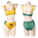 Rogue Women Yellow Split Swimsuit Carnival Halloween Cosplay Costume