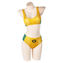 Rogue Women Yellow Split Swimsuit Carnival Halloween Cosplay Costume