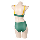 Rogue Women Yellow Split Swimsuit Carnival Halloween Cosplay Costume