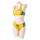 Rogue Women Yellow Split Swimsuit Carnival Halloween Cosplay Costume