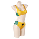 Rogue Women Yellow Split Swimsuit Carnival Halloween Cosplay Costume
