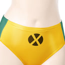 Rogue Women Yellow Split Swimsuit Carnival Halloween Cosplay Costume