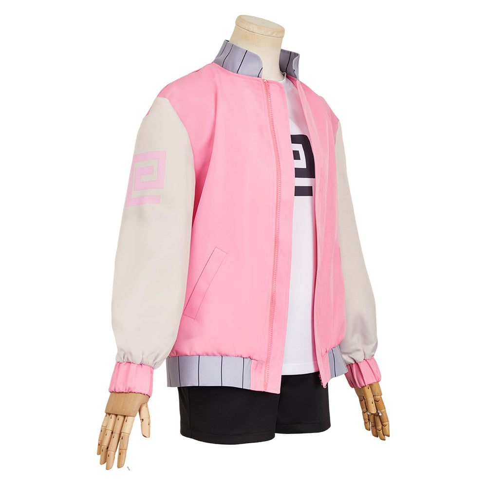 PINK LUG　シロココスプレセット Sakamoto Days Lu Shaotang Women Pink Outfit Carnival Halloween