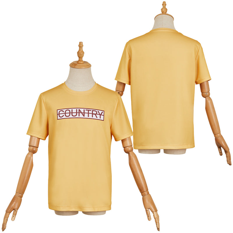 Sakamoto Days Sakamoto Taro Yellow T-shirt Outfit Carnival Halloween Cosplay Costume