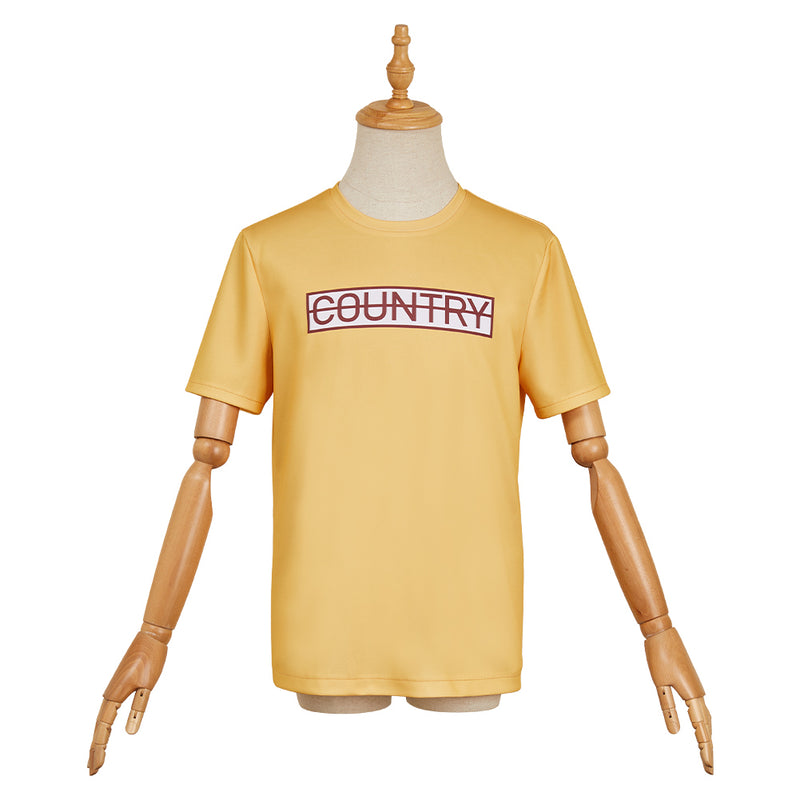 Sakamoto Days Sakamoto Taro Yellow T-shirt Outfit Carnival Halloween Cosplay Costume