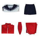 Schoolgirl Kagura Red Outfit Women Carnival Halloween Cosplay Costume