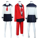 Schoolgirl Kagura Red Outfit Women Carnival Halloween Cosplay Costume