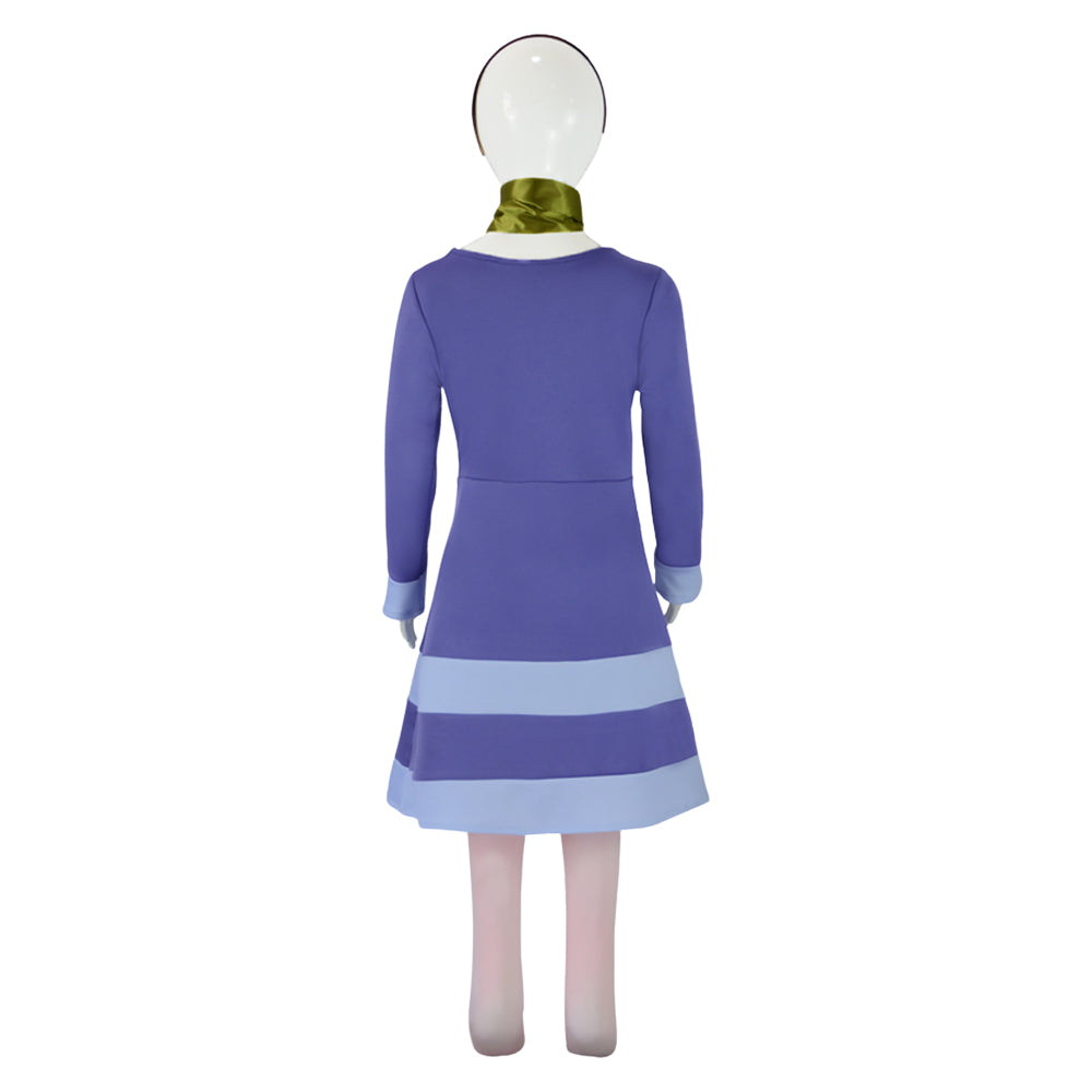 Scooby-Doo Daphne Blake Kids Children Purple Dress Carnival Halloween Cosplay Costume