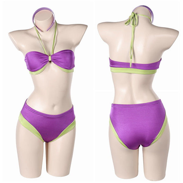 Scooby-Doo Daphne Blake Women Purple Swimsuit Set Carnival Halloween Cosplay Costume