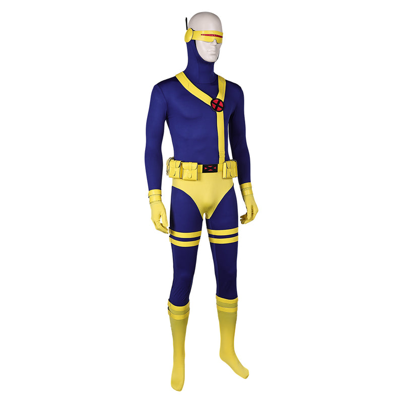 Scott Summers Blue Jumpsuit Party Carnival Halloween Cosplay Costume