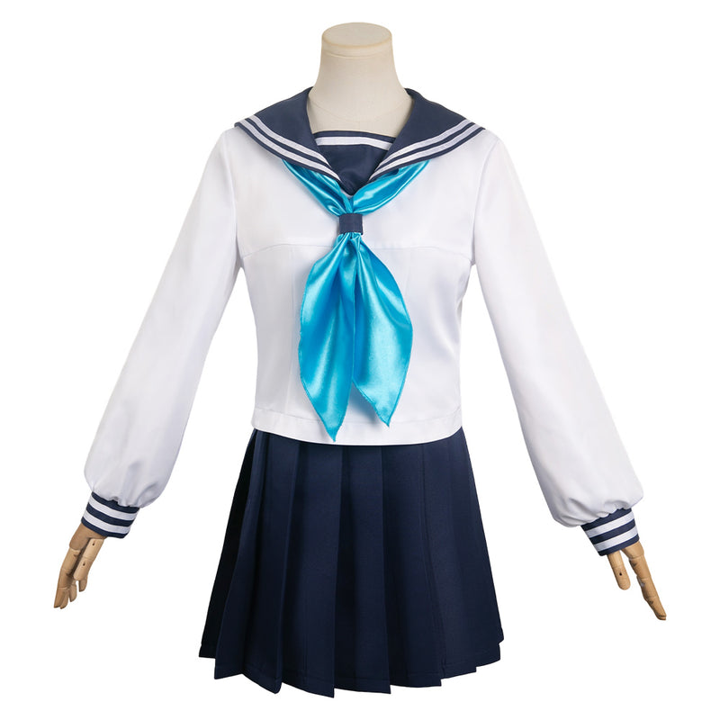 Shikanoko Nokonoko Koshitantan Anime Noko Shikanoko Women Blue Uniform Dress Cosplay Costume