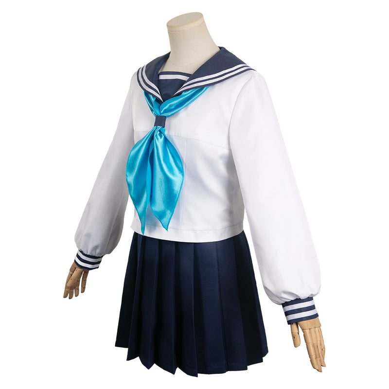 Shikanoko Nokonoko Koshitantan Anime Noko Shikanoko Women Blue Uniform Dress Cosplay Costume