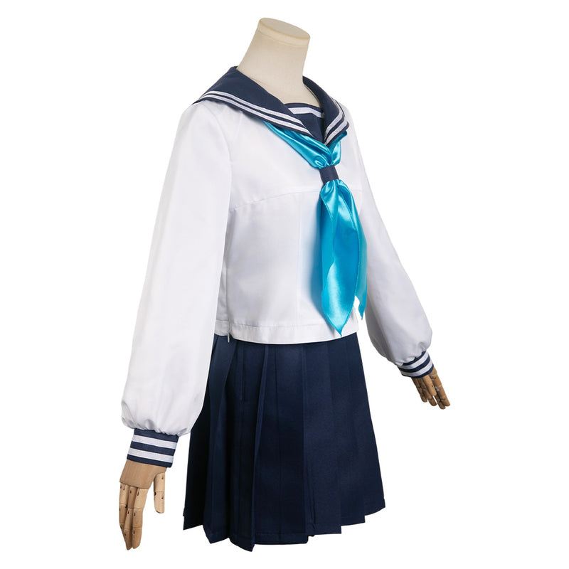 Shikanoko Nokonoko Koshitantan Anime Noko Shikanoko Women Blue Uniform Dress Cosplay Costume