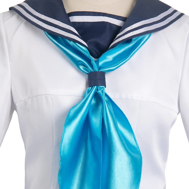 Shikanoko Nokonoko Koshitantan Anime Noko Shikanoko Women Blue Uniform Dress Cosplay Costume