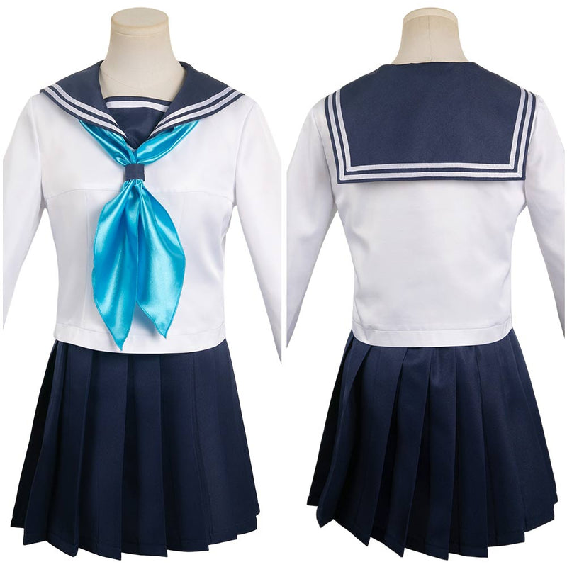 Shikanoko Nokonoko Koshitantan Anime Noko Shikanoko Women Blue Uniform Dress Cosplay Costume