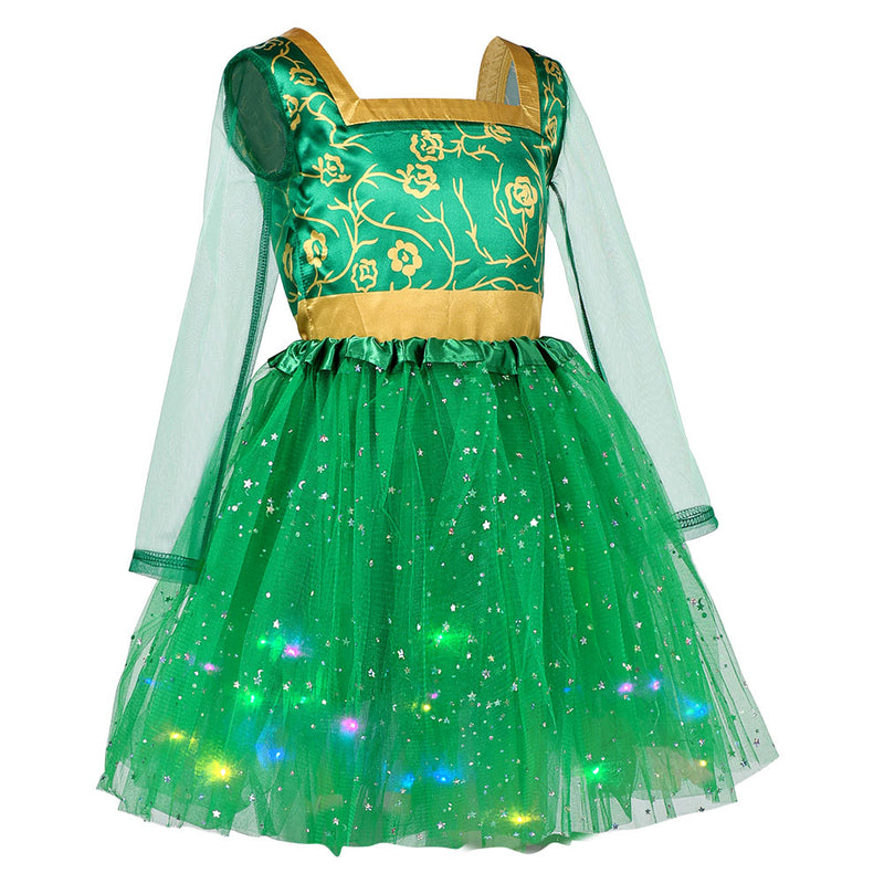 Shrek Fiona Princess Dress Kids Children Party Halloween Carnival Cosplay Costume