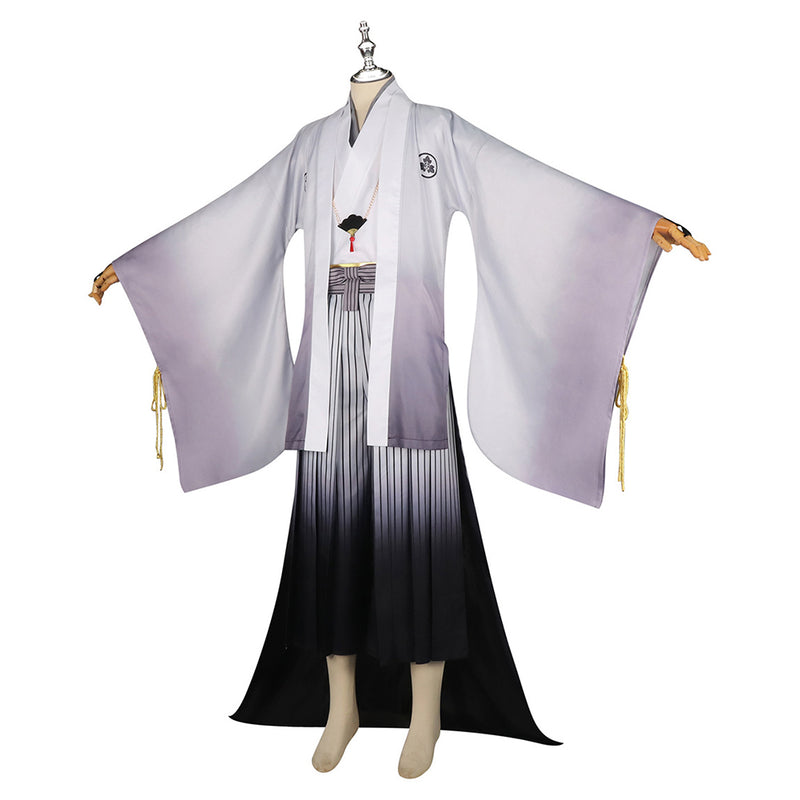 Silent Hill f Kotoyuki Tsuneki Fox Mask Man Men White Kimono Fullset Outfits Halloween Carnival Party Cosplay Costume