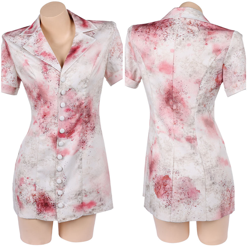 Return to Silent Hill (2026) The Nurse White Uniform Outfit Halloween Carnival Party Cosplay Costume