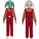 Skeleton Crew 2024 Neel Kids Children Red Outfit Carnival Halloween Cosplay Costume