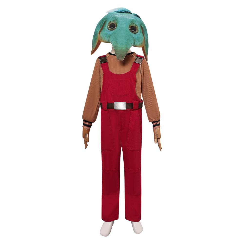 Skeleton Crew 2024 KB Kids Children Blue Jumpsuit Carnival Halloween Cosplay Costume